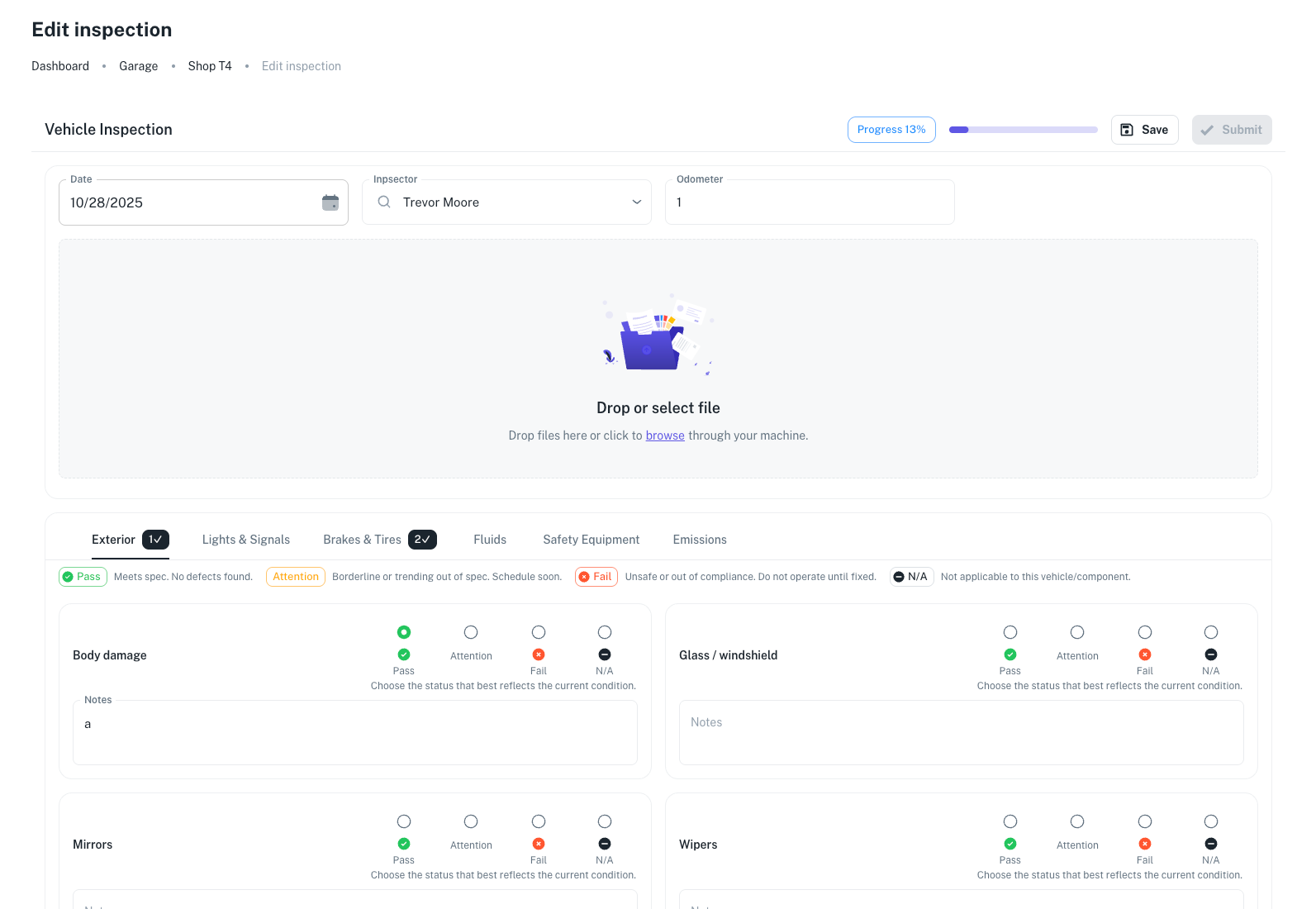 The Garage - Equipment Management